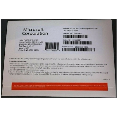 Caixa padrão do OEM R2 do servidor 2012 de Microsoft Windows